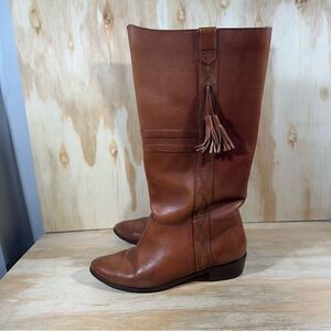 Kinney Vintage Leather Fringe Boots Women’s Size 7